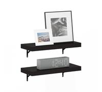 Furinno Tanna, Ensemble De 2 Ã‰tagères Murales Flottantes, 56 Cm (22 Pouces), Fixation Murale, pour Salle De Bain, Bureau, Salon, Chêne Tabac