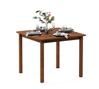 Furinno Tioman Hardwood Bermuda Table Carrée à L'Huile de Teck, Naturel, One Size