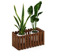 Furinno Tioman Hardwood Jardinière à Lattes Franc Style Huile de Teck, Naturel, One Size