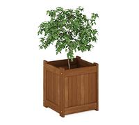 Furinno Tioman Hardwood Jardinière de Feuillu à L'Huile de Teck, Naturel, One Size, Marron