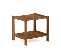 Furinno Tioman Small Hardwood Table d'Appoint Extérieure Mississippi avec Trou pour Parapluie, Naturel, 45,72 x 57,15 x 100,33 cm
