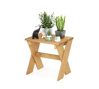Furinno Tioman Table d'appoint avec Support pour Fleurs, Bois de Pin, 45,2 (W) x 43,9 (H) x 35,1 (D) cm