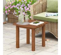 Furinno TIOMAN Table d'appoint pour extérieur, Table d'appoint de Patio, Table Basse en Huile de Teck pour terrasse, Jardin, Porche, Bois Clair