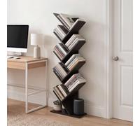 Furinno Tree Bibliothèque à 9 étages sur Pied Motif Arbre Noir Expresso