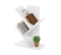 Furinno Tree Étagère à Livres, bibliothèque à 3 Niveaux, bibliothèque Arbre pour Decor de la pièce, 21.3 x 40 x 54, pour Salon, Chambre, Bureau à Domicile, Blanc