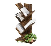 Furinno Tree Étagère à Livres, bibliothèque à 5 Niveaux, bibliothèque Arbre pour Decor de la pièce, 21.3 x 40 x 77, pour Salon, Chambre, Bureau à Domicile, Pin ambré
