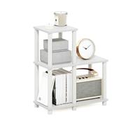Furinno Turn-N-Tube Accent Étagère décorative, Blanc/Blanc, 23.88 (D) x 48.01 (W) x 50.55 (H) cm.