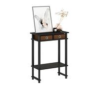 Furinno Turn-N-Tube Console de Couloir Grande et Large avec Poubelle, Bois d'ingénierie, Espresso/Marron, Paquet de 1