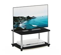 Furinno Turn-N-Tube Meuble TV surélevé sans Outils à 2 Niveaux, Bois d'ingénierie, Americano/Acier Inoxydable