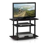 Furinno Turn-N-Tube No Tools Meubles TV à 3 Niveaux sans Outils, Noyer Foncé