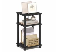 Furinno Turn-N-Tube Table D’Appoint, Table De Bout 3 Niveaux, Table De Chevet, Table De Chevet, pour Salon, Chambre, Americano Foncé