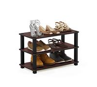 Furinno Turn-S-Tube Meuble à Chaussures, Organisateur à 3 Niveaux, Rangement pour Chaussures, 29.5(P) x 59.9(L) x 56.4(H) cm, pour Placard, Entrée, Bureau, Garage, Chêne Céréisier