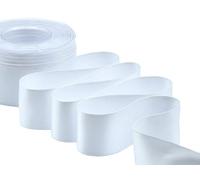 Furlanis - Ruban Satin Double Face avec Tirant Latéral, Tissu Italien - Blanc Optique, 48 mm x 25 m