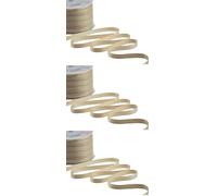 Furlanis - Ruban Satin Double Face, Tissu Italien - Beige, 10 mm x 25 m (Lot de 3)