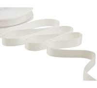 Furlanis - Ruban Satin Double Face, Tissu Italien - Blanc Naturel, 16 mm x 25 m