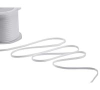 Furlanis - Ruban Satin Double Face, Tissu Italien - Blanc Optique, 3 mm x 50 m
