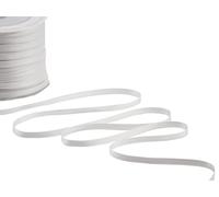 Furlanis - Ruban Satin Double Face, Tissu Italien - Blanc Optique, 6 mm x 100 m