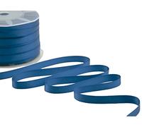 Furlanis - Ruban Satin Double Face, Tissu Italien - Bleu Ardoise, 10 mm x 25 m