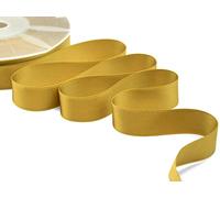 Furlanis - Ruban Satin Double Face, Tissu Italien - Moutarde, 25 mm x 50 m