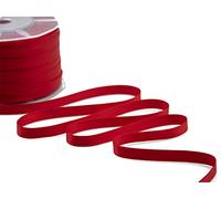 Furlanis - Ruban Satin Double Face, Tissu Italien - Rouge, 10 mm x 100 m