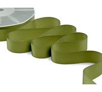 Furlanis - Ruban Satin Double Face, Tissu Italien - Vert Mousse, 25 mm x 50 m