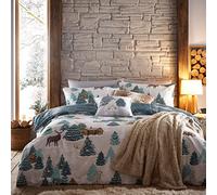 furn. Arcticus King Duvet Cover Set, Cotton, Polyester, Blue