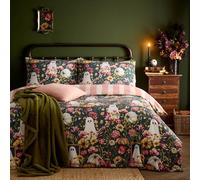 furn. Ensemble de Housse de Couette Bootanical - Housse de Couette réversible à Motifs Floraux d'automne et fantômes d'halloween (Multicolore - Simple)