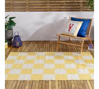furn. Carreauxerboard Tapis - Recyclé Intérieur/Extérieur Réversible Carreauxerboard Résistant Aux Intempéries Facile À Nettoyer Tapis (Jaune - 120x180cm)