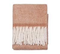 furn. Couverture Douillette Couverture tissée Douce et texturée avec Pompons (Rouiller - 140x180cm)