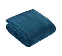 Furn. Couverture Polaire Harrow - Couverture en Flanelle Douce et Soyeuse pour lit ou canapé (Minuit - 140x180cm)