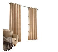 Furn Ellis Ringtop Rideaux Oeillet (Paire) - Prêts - Polyester - Naturel - 229Cm X 137Cm, Polyester, Naturel, 229 X 137 Cm (90" X 54" Pouces)