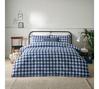 furn. Ensemble de Housse de Couette à Carreaux Vichy Hartsford - Marine - Double