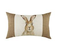 furn. Evans Lichfield Coussin Garni de lièvre en Polyester Blanc 30 x 50 cm