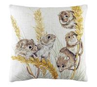 furn. Evans Lichfield Woodland Fieldmice Oreillers Coussin Garni de Plumes Multicolore 43 x 43 cm