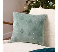 Furn. Evergreen Housse de Coussin brodée Motif Arbre Classique