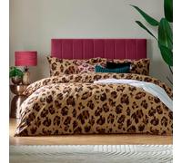 furn. fourrer. Ensemble de Couette Imprimé Léopard Véritable - Super King - Multicolore