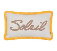 furn. fourrer. Housse de Coussin Brodée Soleil - Jaune - 30x50cm