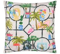 furn. fourrer. Housse de Coussin d'Extérieur Imprimée Palm Royale Club - Multicolore - 45x45cm