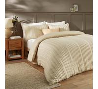 furn. Housse de Couette Harrison Stripe Duvet Day - Design Minimaliste capitonné, Tissu Doux au Toucher et Finition Facile d'entretien (Lin - King)
