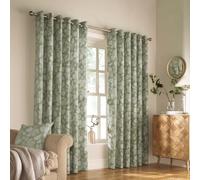 Furn Irwin Ringtop Rideaux Oeillet (Paire) - Prêts - Polycoton - Sage - 229Cm X 183Cm, Coton, Sauge, 229 X 183 Cm (90" X 72" Pouces)