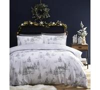 furn. Midwinter Double Toile Housse de Couette, Coton, Polyester, Neige