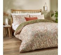 furn. Parure de lit Anika Duvet Day - Parure de lit réversible à imprimé Cachemire aux Tons terreux et au Design Traditionnel (Multicolore - Double)