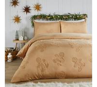 furn. Parure de lit capitonnée en Pain d'épices Duvet Day - Douce et Confortable, idéale pour Les fêtes (Gingembre - King)