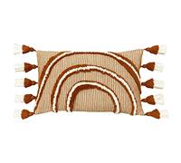 furn. Rainbow Tuft Coussin Garni de Plumes en Coton, Brique