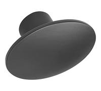 FURNIPART Bouton de meuble Dome - 50 x 36 mm - Ovale - Idéal comme bouton de tiroir - Zinc moulé sous pression - Noir mat