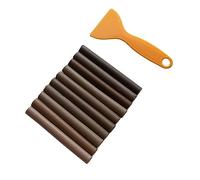 Furniture Clinic Bâtons de cire (marron moyen) - Lot de 10 bâtons de remplissage pour bois pour réparer les fissures, les rayures, les marques et les bosses - pour bois, stratifié, placage.