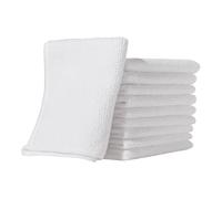 Furniture Clinic Chiffons Microfibres Blancs (Lot de 10) - sans Traces ni Peluches, Absorbants, Réutilisables & Lavables - pour Verre, Meubles, Cuisine et Voiture - 25 x 20 cm