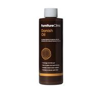 Furniture Clinic Huile Danoise Supérieure Protège Tous Types de Bois Nu en Finition Satinée - Traitement Entretien Int/Ext Agréée Alimentaire - Rétablit la Beauté, Imperméabilise, 250 ml