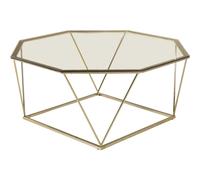 Furniture fashion Table basse en verre - Cuivre transparent