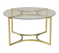 Furniture fashion Table basse ronde - Doré transparent
